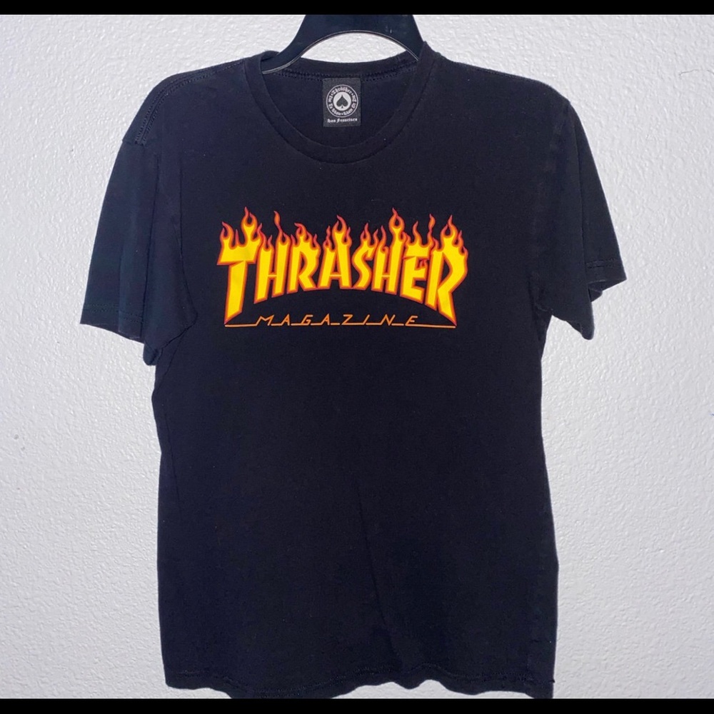 Thrasher flame t shirt